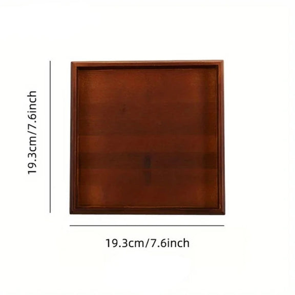 Bamboo Wooden Rectangular Tea Tray Solid Wood Tray Tea Cup Trays Stand Tray Wooden Hotel Dinner Plate Storage Tray Tableware