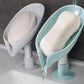 Bathroom Soap Holder Leaf Shape Soap Dish Suction Cup Sponge Rack Portable Soap Drain Box Kitchen Bathroom Accessories