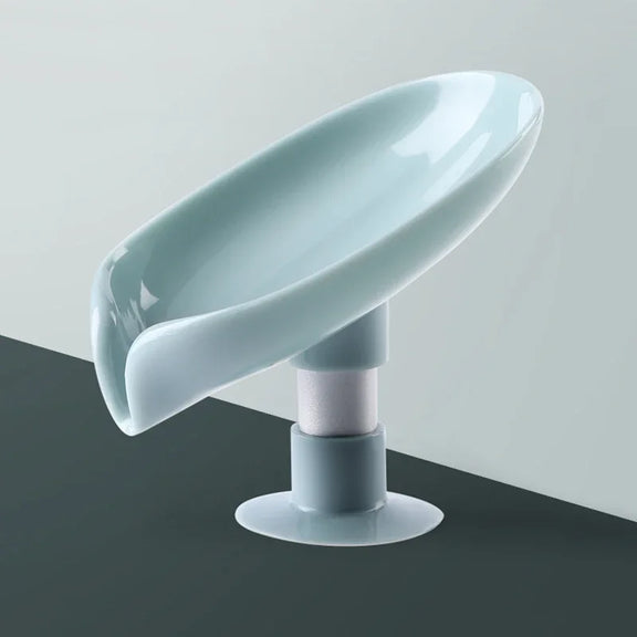 Bathroom Soap Holder Leaf Shape Soap Dish Suction Cup Sponge Rack Portable Soap Drain Box Kitchen Bathroom Accessories