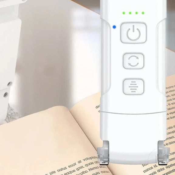 Book Light with Timer USB Rechargeable 3 Colors & 5 Brightness Reading Light Clip-On Read Lamp Bookmark Night Light Book Lamp