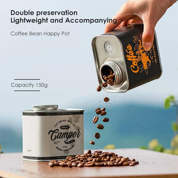 Coffee Beans Storage Container Outdoor Coffee Bean Fresh-Keeping Tank Food Packaging Storage Jar Barista Tools Accessories