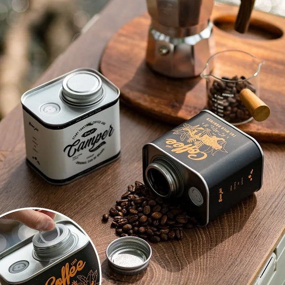 Coffee Beans Storage Container Outdoor Coffee Bean Fresh-Keeping Tank Food Packaging Storage Jar Barista Tools Accessories