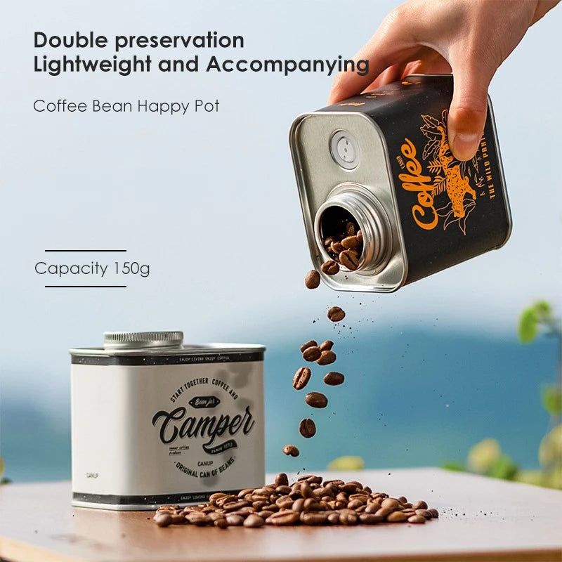 Coffee Beans Storage Container Outdoor Coffee Bean Fresh-Keeping Tank Food Packaging Storage Jar Barista Tools Accessories