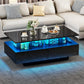 High Gloss Black LED Coffee Table