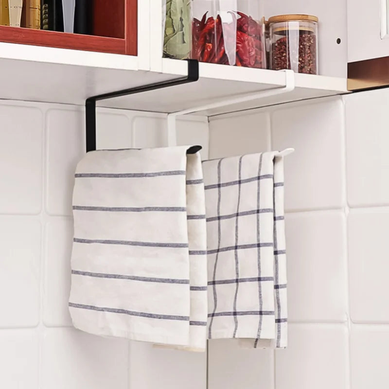 Creative Perforation-Free Hanging Storage Rack Kitchen Paper Towel Rack Cabinet Paper Rack Plastic Wrap Spread Layout Rack