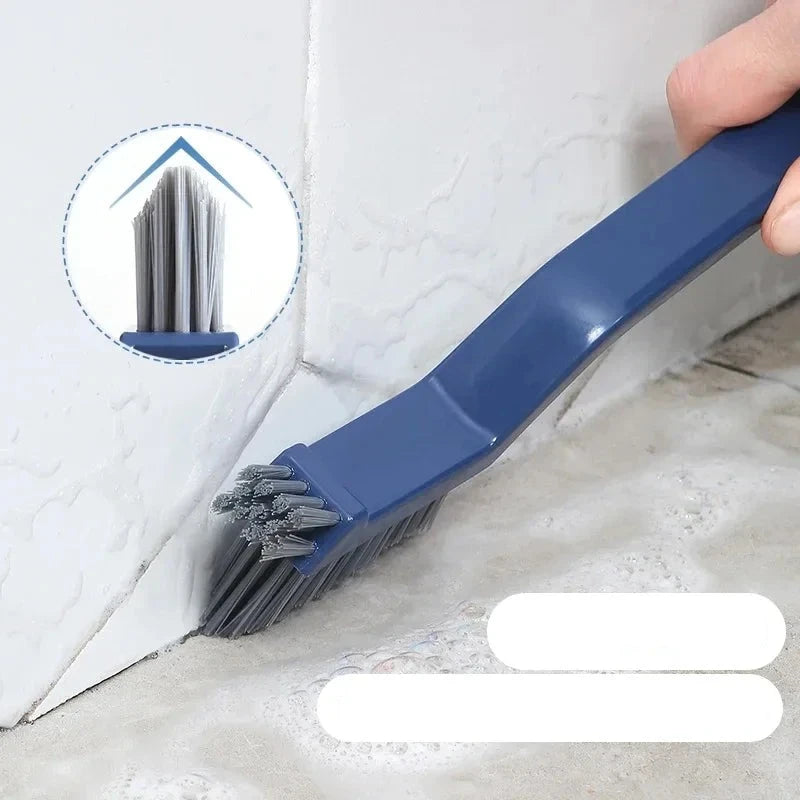 Effective Cleaning Brush for Corners and Gaps - 2-In-1 Multipurpose Bathroom and Floor Tiles Cleaning Brush