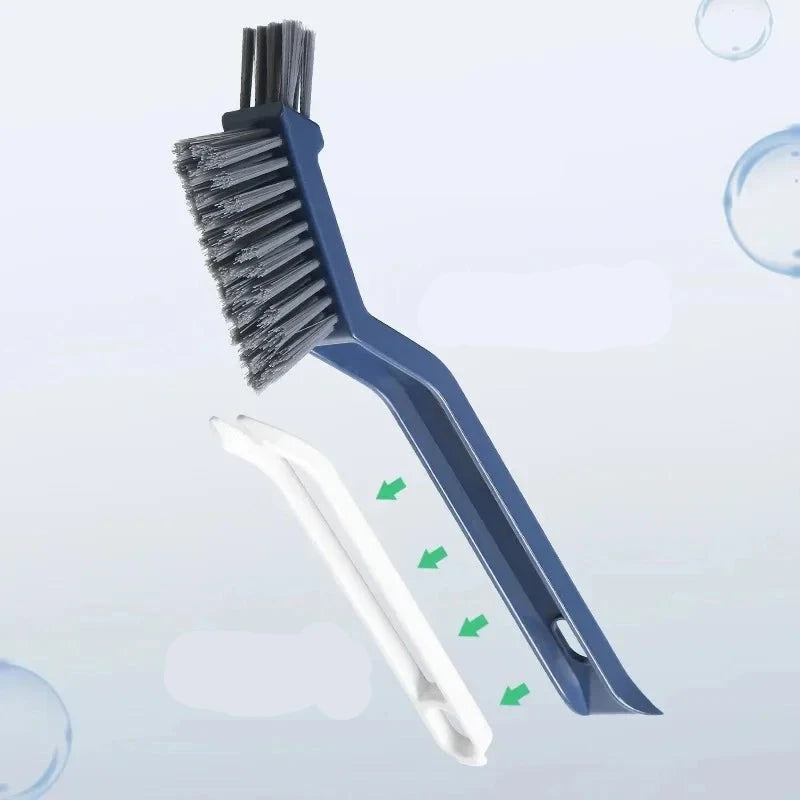 Effective Cleaning Brush for Corners and Gaps - 2-In-1 Multipurpose Bathroom and Floor Tiles Cleaning Brush