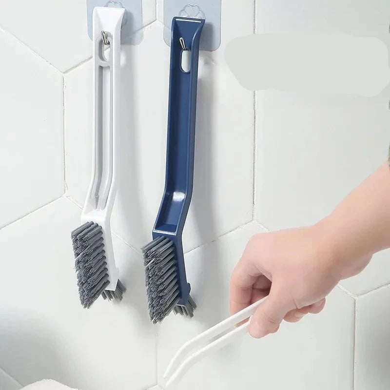 Effective Cleaning Brush for Corners and Gaps - 2-In-1 Multipurpose Bathroom and Floor Tiles Cleaning Brush