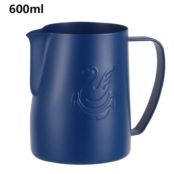 JIBBI Milk Steaming Frothing Pitcher Stainless Steel Non-Stick Milk Jug Pull Flower Cup Perfect for Coffee Cappuccino Latte Art