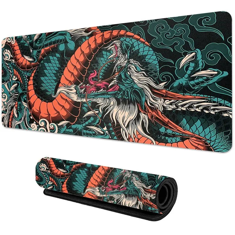 Japanese Dragon Large Gaming Mousepad XXL Keyboard Gamer Mouse Pad on the Table Speed Desk Mat Anime 900X400 700X300 Mouse Mats