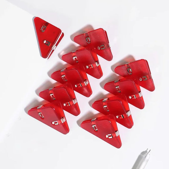 Kawaii 5Pcs Triangle Corner Clips File Paper Clips File Index Photo Clamp Page Holder Korean Stationery Office Desk Organizer