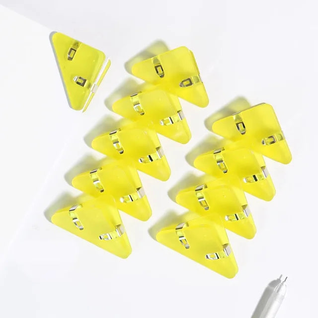 Kawaii 5Pcs Triangle Corner Clips File Paper Clips File Index Photo Clamp Page Holder Korean Stationery Office Desk Organizer