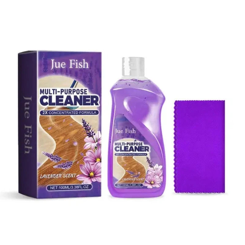 Lavender Floor Cleaner 100Ml with Cleaning Cloth Concentrated Formula Purple Liquid Multi-Purpose Professional Household Cleaner