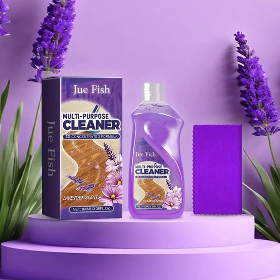 Lavender Floor Cleaner 100Ml with Cleaning Cloth Concentrated Formula Purple Liquid Multi-Purpose Professional Household Cleaner