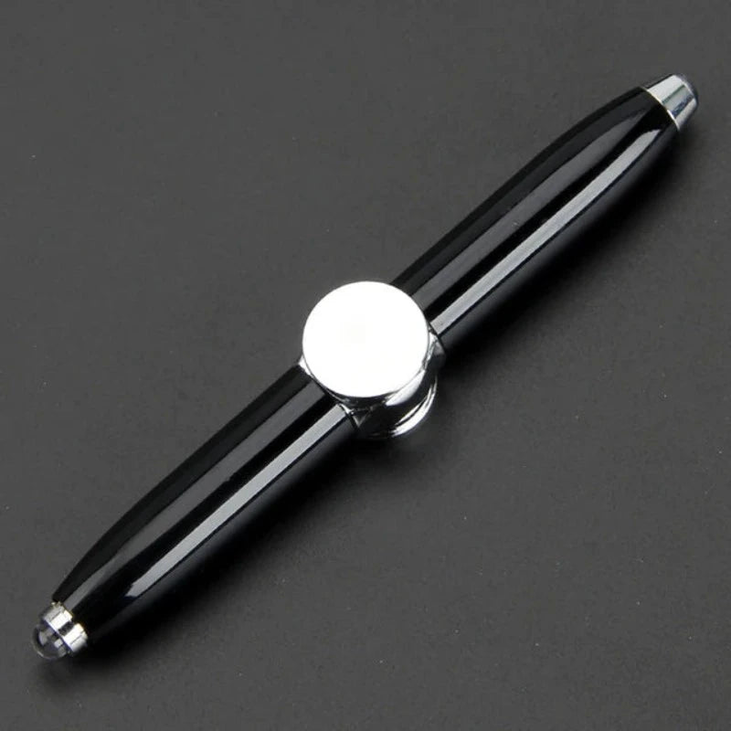 Led Spinning Pen Fidget Anxiety Decompression Gyro Metal Ballpoint Pen Office School Supplies Writing Pens Toys for Kids Adults