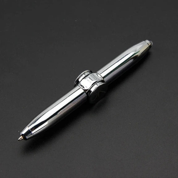 Led Spinning Pen Fidget Anxiety Decompression Gyro Metal Ballpoint Pen Office School Supplies Writing Pens Toys for Kids Adults