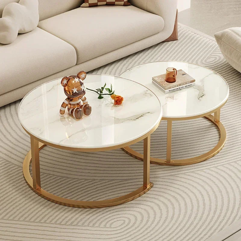 Elegant Marble Extendable Coffee Table Organizer