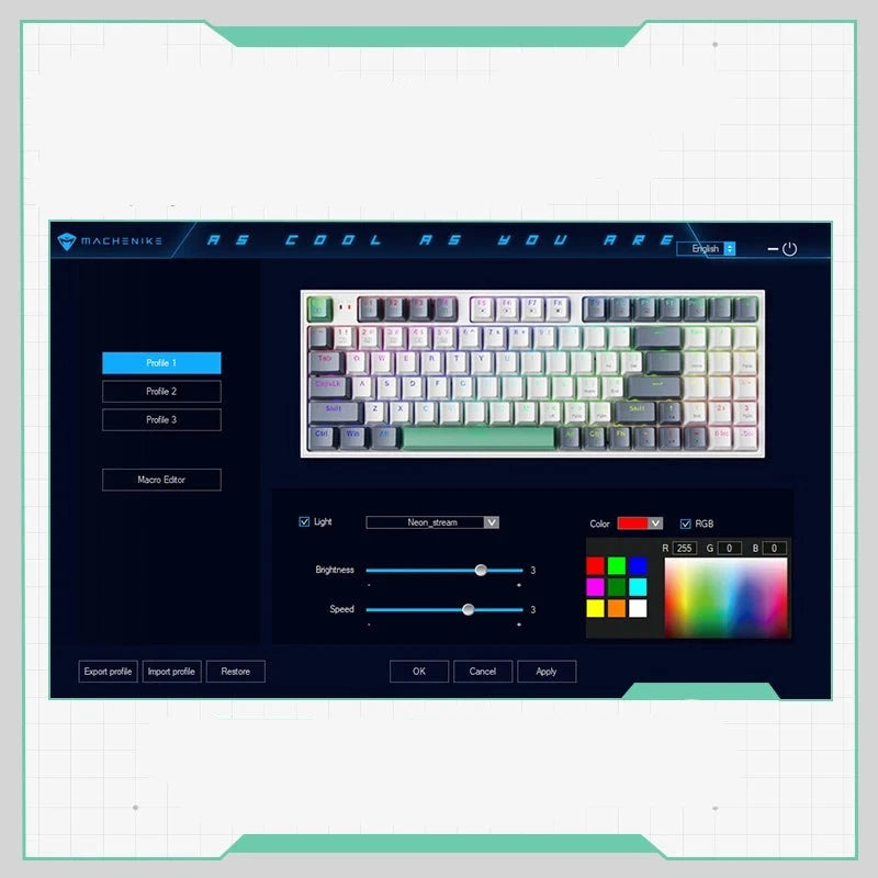 K500 Mechanical Keyboard Gaming Keyboard Wired Keyboard Hot Swappable 94 Keys RGB Light Mac Windows