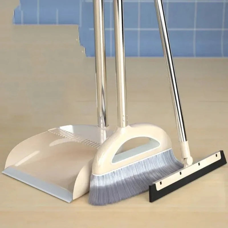 Magic Broom and Plastic Dustpan Set Cleaning Tools Sweeper Wiper for Floors Home Accessories Sweeping Dust Brush Multifunction