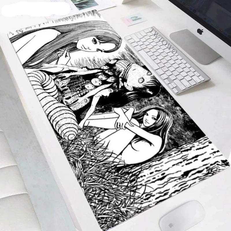 Mousepad New HD Custom Computer Mousepads Mouse Mat Desk Mats Junji Ito Soft Office Natural Rubber Anti-Slip Mouse Mat Mice Pad