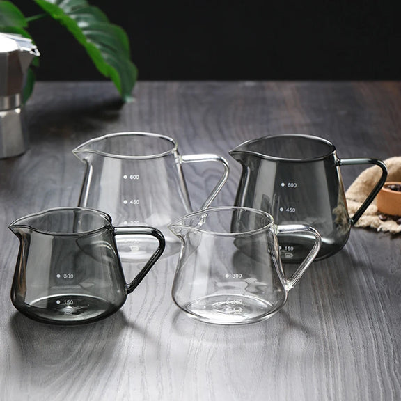 400/600ML Coffee Pot Glass Coffee Teapot Reusable Coffee Server Juice Coffee Kettle Coffee Carafe without Filter Cup