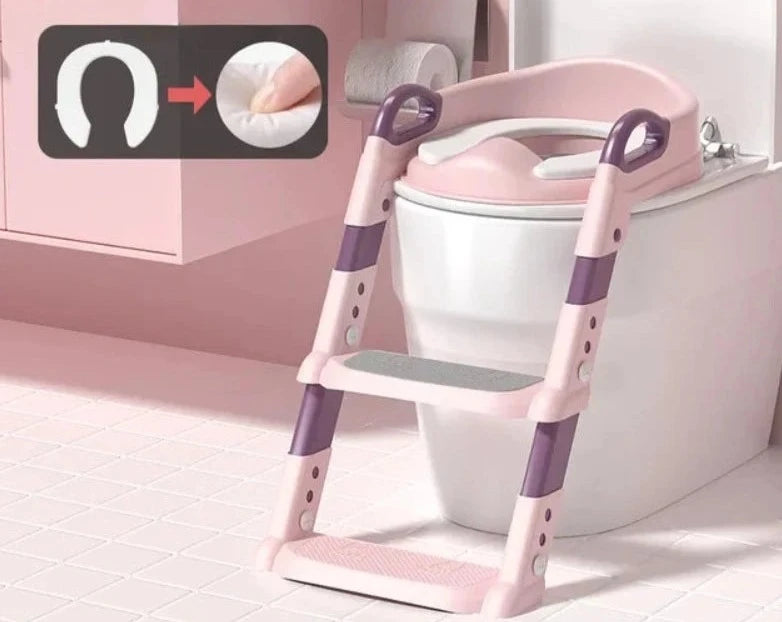 New Stepped Children'S Toilet Foldable Foot Stool Multi-Functional Toilet Boy Girl Baby Toilet Training Potty Ladder for Kids