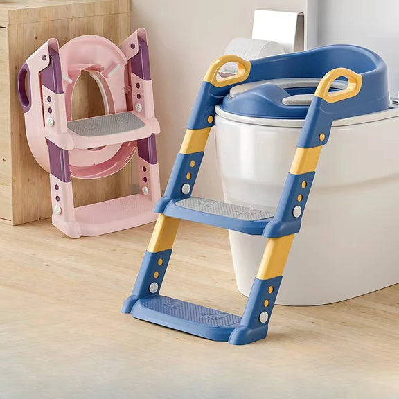 New Stepped Children'S Toilet Foldable Foot Stool Multi-Functional Toilet Boy Girl Baby Toilet Training Potty Ladder for Kids