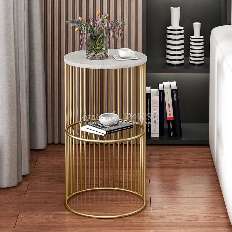 Elegant Nordic Wrought Iron Corner Side Table