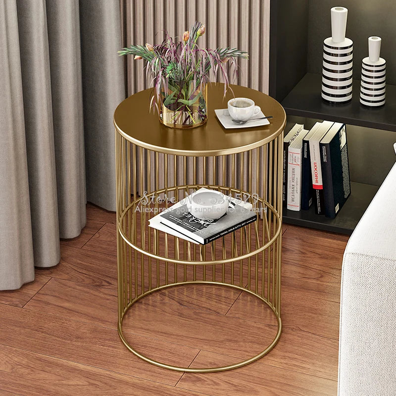 Elegant Nordic Wrought Iron Corner Side Table