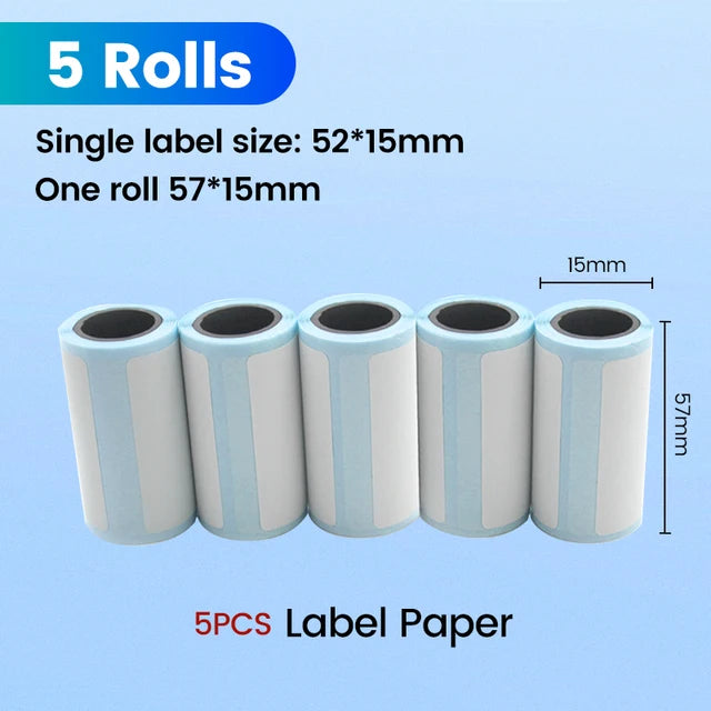 Olaf 57MM Rolls Mini Printer Thermal Paper Label Sticker Self-Adhesive Printing Paper for Mini Printer Kids Instant Print Camera