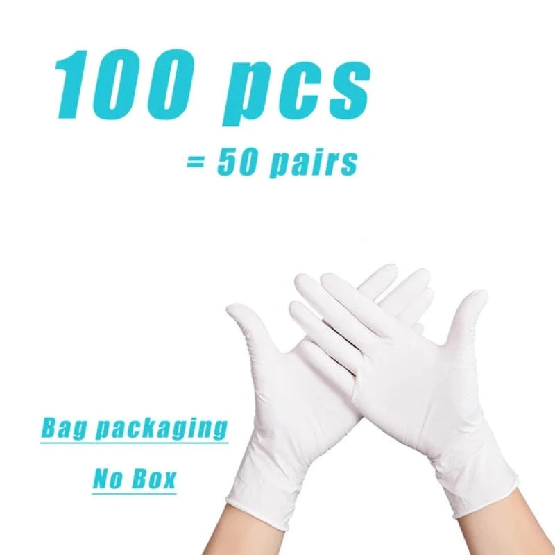 Pink Nitrile Disposable Gloves 50 100 XS Small Woman Girl Kids Household Cleaning Salon Vinyl Glove Black Latex Powder Free XL