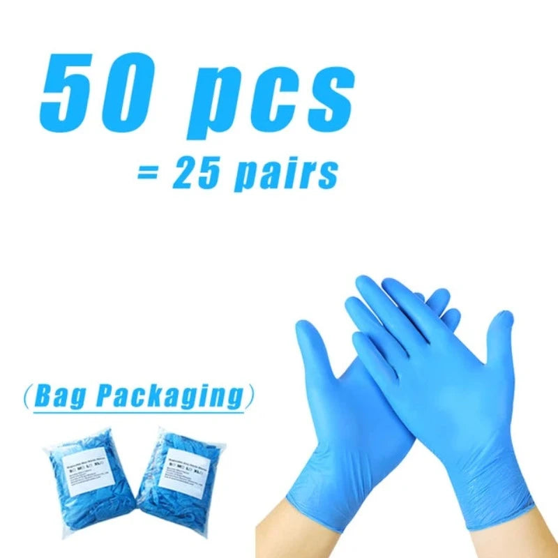 Pink Nitrile Disposable Gloves 50 100 XS Small Woman Girl Kids Household Cleaning Salon Vinyl Glove Black Latex Powder Free XL