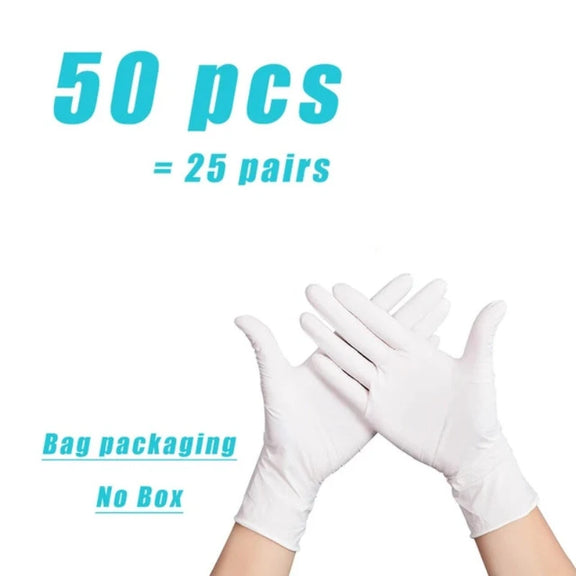 Pink Nitrile Disposable Gloves 50 100 XS Small Woman Girl Kids Household Cleaning Salon Vinyl Glove Black Latex Powder Free XL