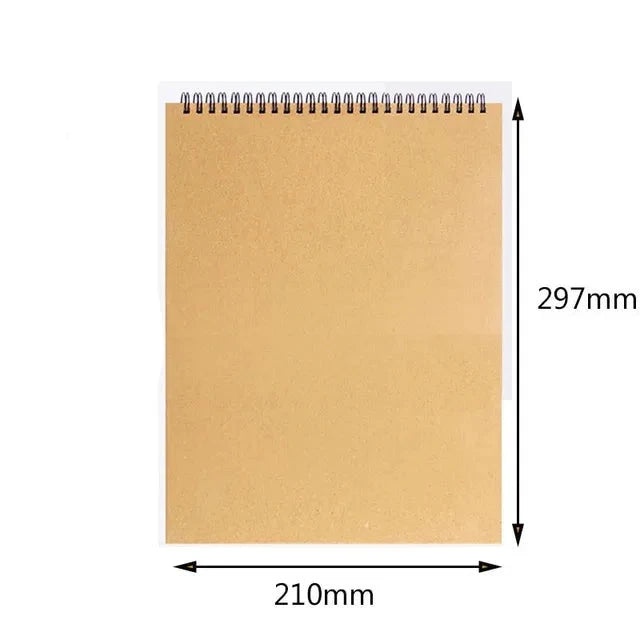 Professional Sketchbook Thick Paper Spiral Notebook Art School Supplies Pencil Drawing Notepad Stationery Cute Gel Pens Pencil