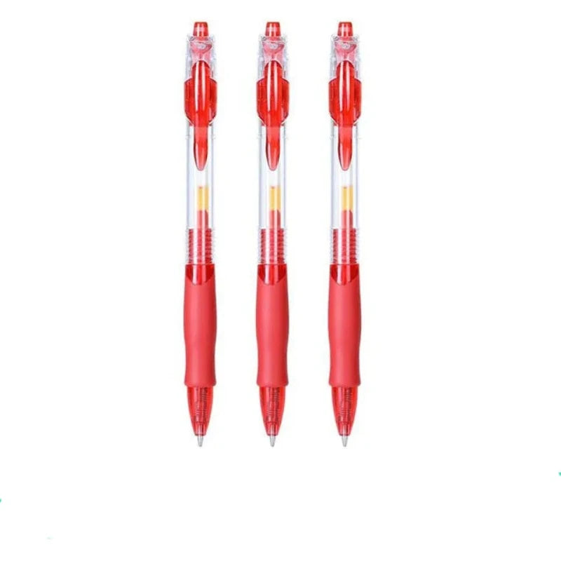 Roise Retractable Gel Pens Set Black/Red/Blue Ink Ballpoint for Writing Refills Office Accessories School Supplies Stationery