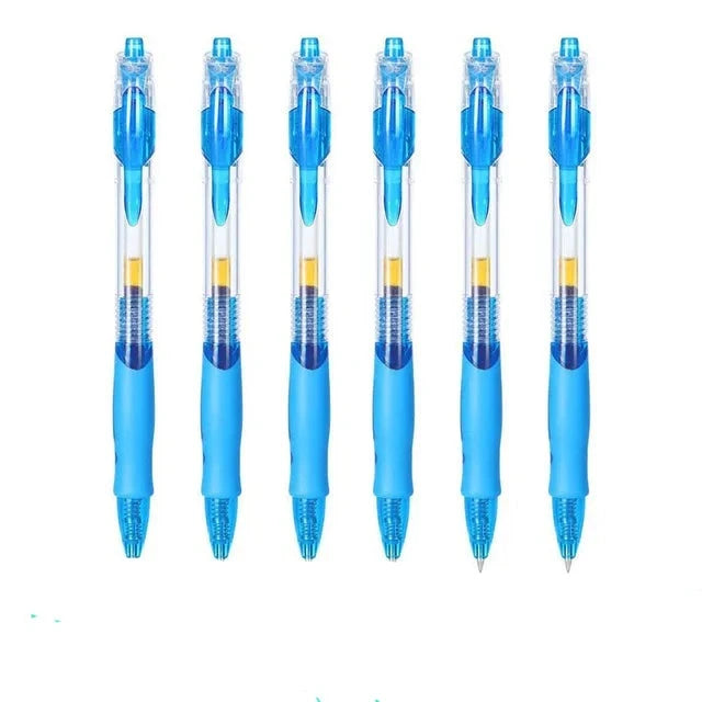 Roise Retractable Gel Pens Set Black/Red/Blue Ink Ballpoint for Writing Refills Office Accessories School Supplies Stationery