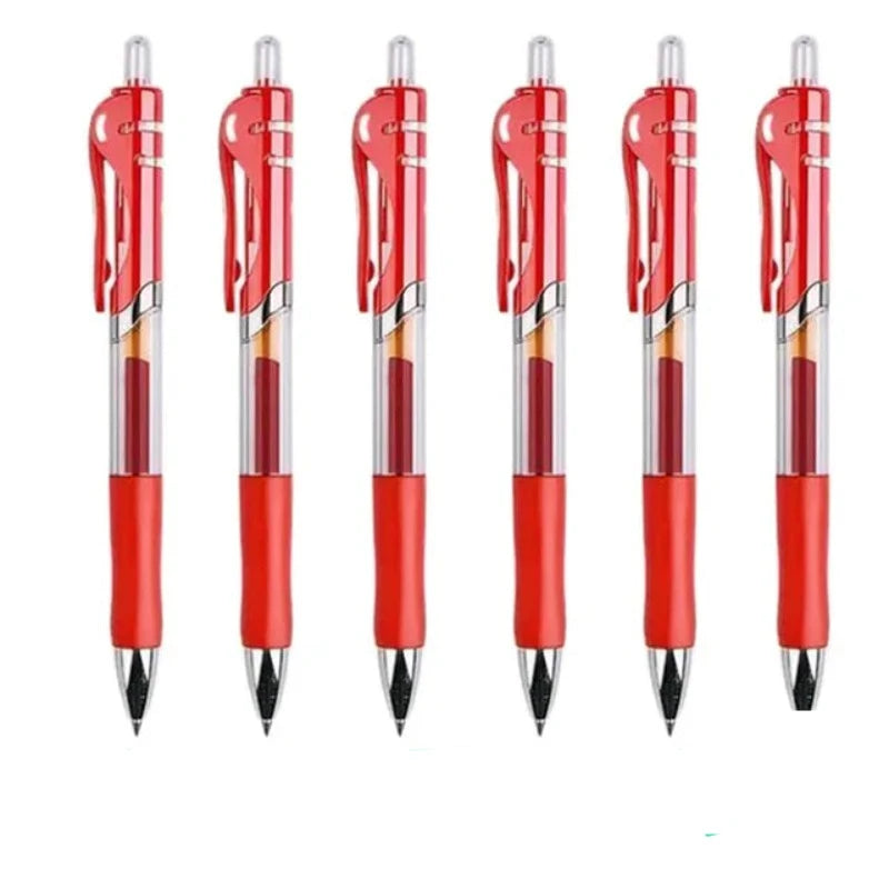 Roise Retractable Gel Pens Set Black/Red/Blue Ink Ballpoint for Writing Refills Office Accessories School Supplies Stationery