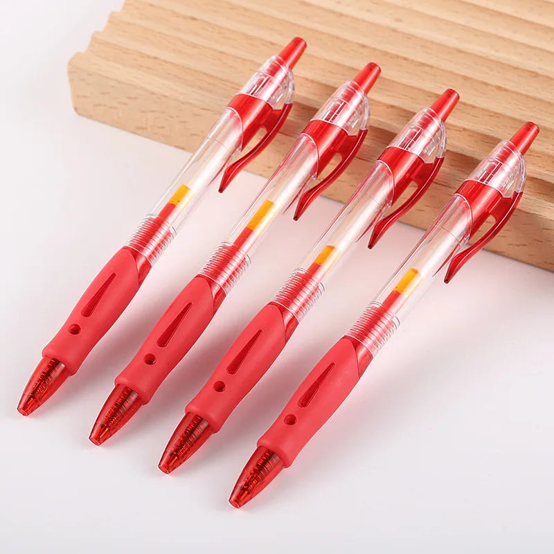 Roise Retractable Gel Pens Set Black/Red/Blue Ink Ballpoint for Writing Refills Office Accessories School Supplies Stationery