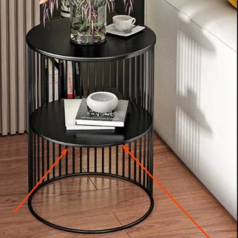 Elegant Nordic Wrought Iron Corner Side Table