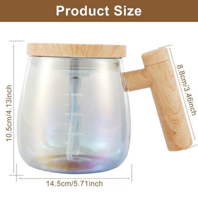 Self Stirring Coffee Cup 400Ml Electric Stirring Mug Self Mixing Mug Glass Waterproof Automatic Electric Protein Powder Mix Cup