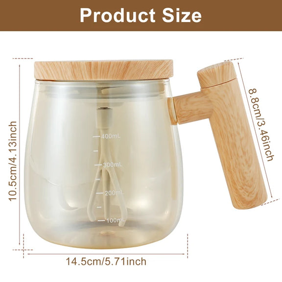 Self Stirring Coffee Cup 400Ml Electric Stirring Mug Self Mixing Mug Glass Waterproof Automatic Electric Protein Powder Mix Cup