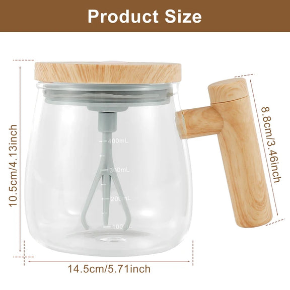 Self Stirring Coffee Cup 400Ml Electric Stirring Mug Self Mixing Mug Glass Waterproof Automatic Electric Protein Powder Mix Cup