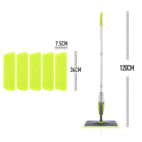 Spray Mop Broom Set Magic Flat Mops for Floor Home Cleaning Tool Brooms Household with Reusable Microfiber Pads Rotating Mop