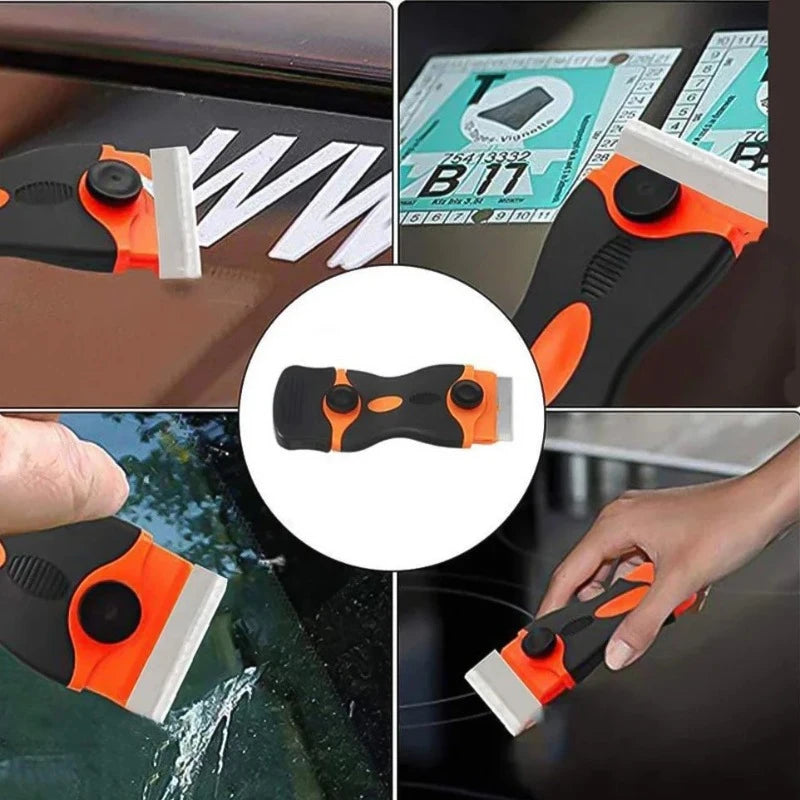 Squeegee Clean Glasses Scraper Tool Window Cleaning Car Wrap Glass Ceramic Glue De-Icing Kitchen Household Window Ice