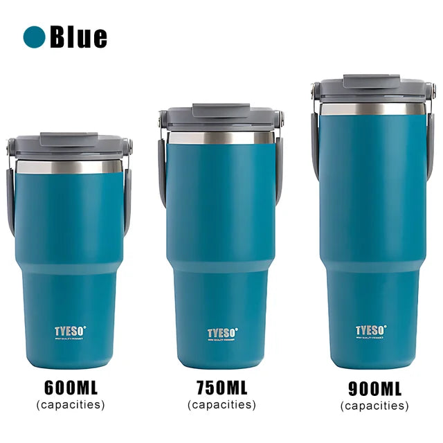 Stainless Steel Thermos Bottle Tyeso Coffee Cup Portable Insulation Cold and Hot Travel Fitness Mug Leakproof Vacuum Flask