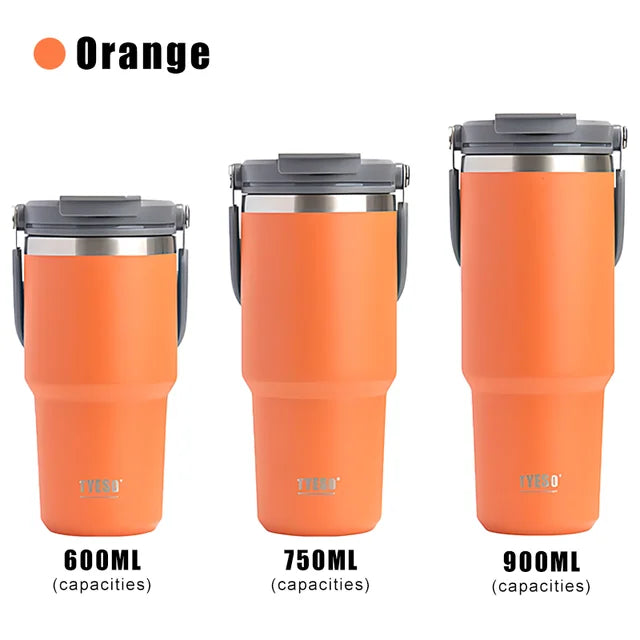 Stainless Steel Thermos Bottle Tyeso Coffee Cup Portable Insulation Cold and Hot Travel Fitness Mug Leakproof Vacuum Flask