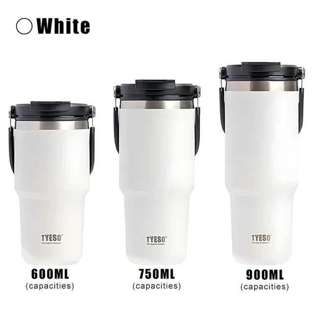 Stainless Steel Thermos Bottle Tyeso Coffee Cup Portable Insulation Cold and Hot Travel Fitness Mug Leakproof Vacuum Flask