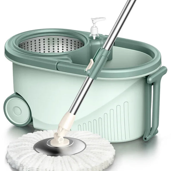 Suit, Automatic Rotating Mop /3Pcs Mop Replacement Head, Clean Microfiber Tow Bucket Lazy Magic Mop Bucket.