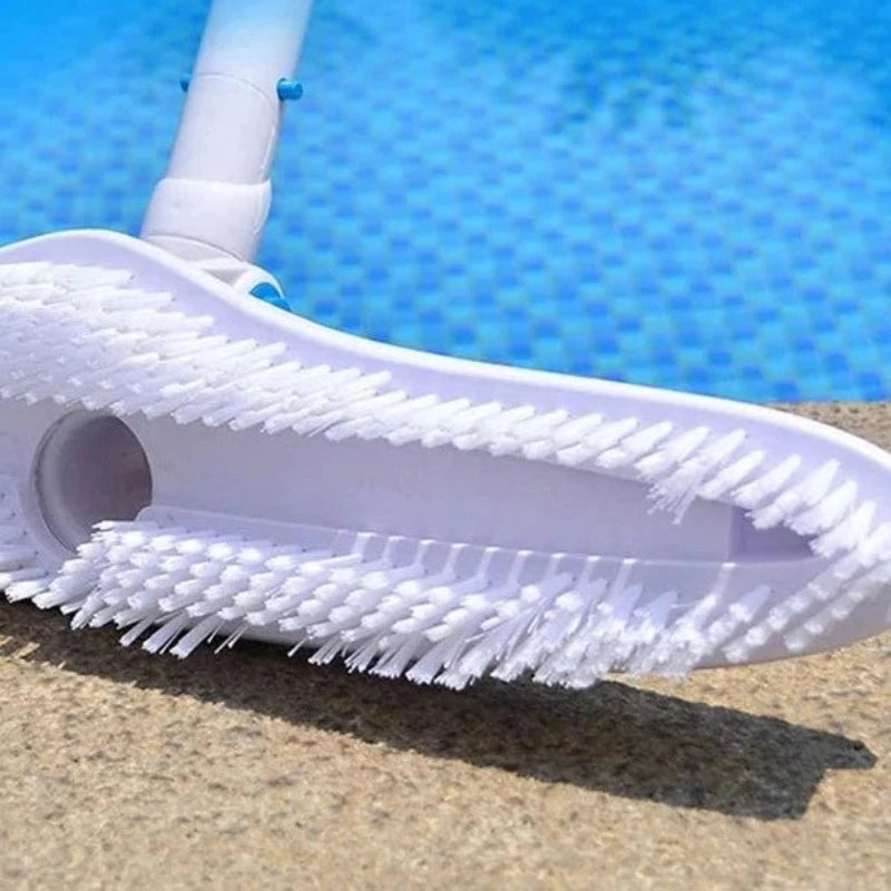 Swimming Pool Wall Floor Brush Suction Vacuum Head Cleaning Brushes Adjustable Handle Algae Scrubber Cleaner Tool