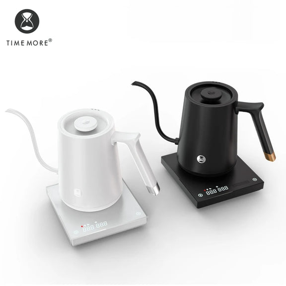 Fish Smart Electric Coffee Kettle Gooseneck 600-800Ml 220V Flash Heat Temperature Control Pot for Kitchen